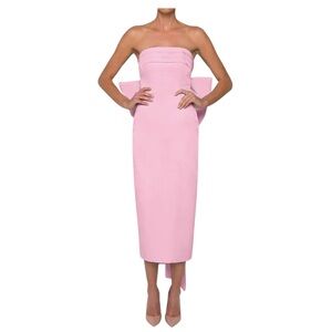 Alexia Maria Margaret Silk Faille Midi Dress - orchid pink. Worn once